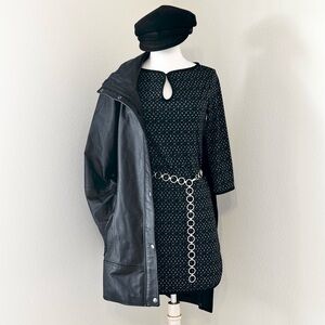 Black and Gray Mod Mini Shift Dress